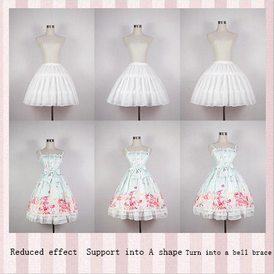 Free shipping Cosplay Fish-bone Short Skirt Lolita Carmen Slip Liner Cute Girls Skirts Adjustable Petticoat