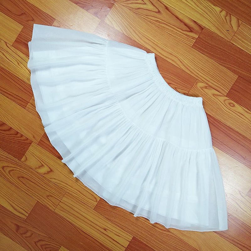 Free shipping Cosplay Fish-bone Short Skirt Lolita Carmen Slip Liner Cute Girls Skirts Adjustable Petticoat