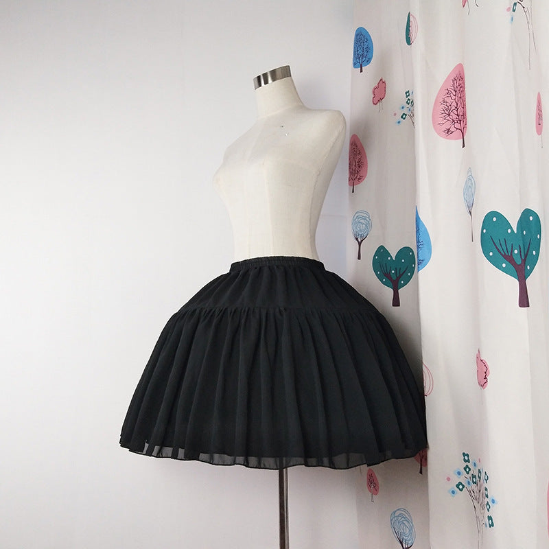 Free shipping Cosplay Fish-bone Short Skirt Lolita Carmen Slip Liner Cute Girls Skirts Adjustable Petticoat