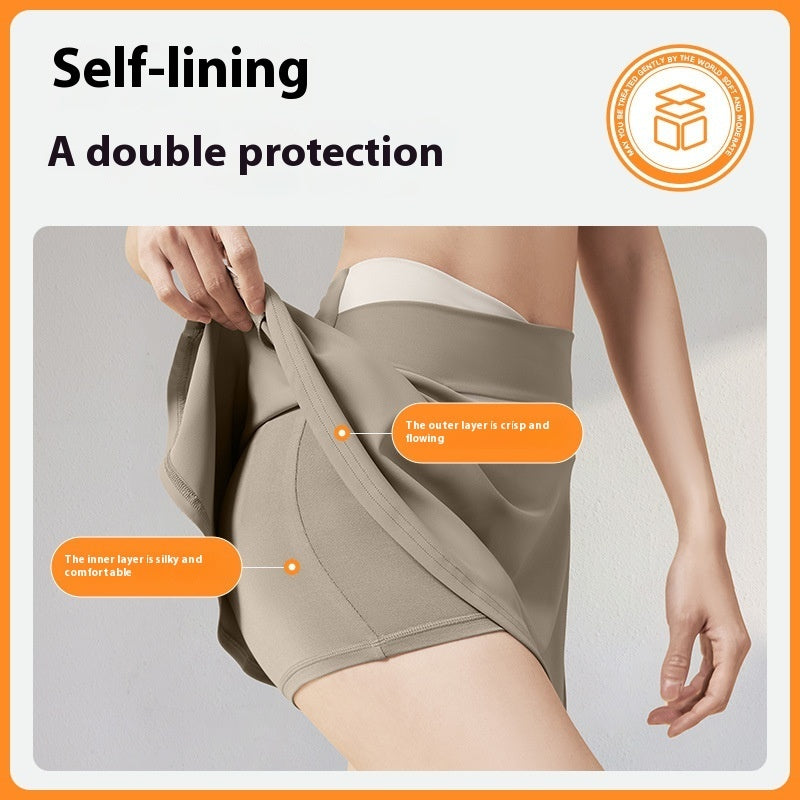 Quick-drying Anti-exposure Running Fitness Fake Skirts