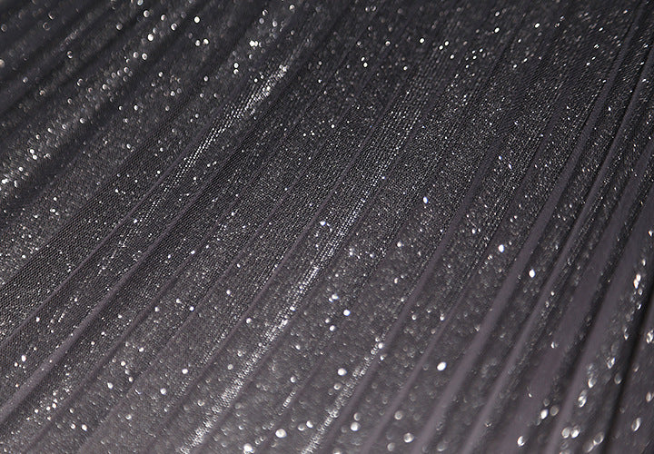 High-end Mesh Skirts Are Thinner Women's Summer Mid-length Skirt Gradient Color Mid-length Pleated Skirt